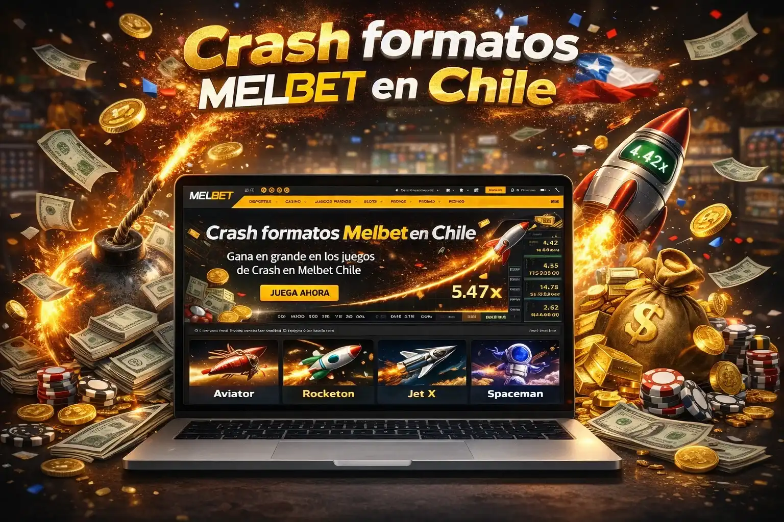 Crash games y formatos de juego Melbet